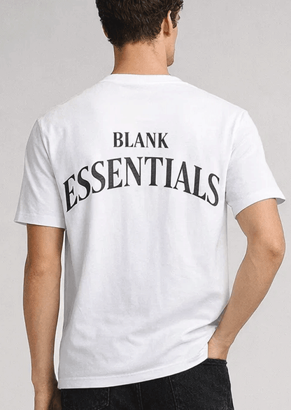 Blanky Branded Men's White Drop Shoulder Tee MT-21