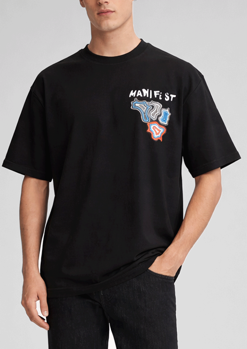 Zelig Branded Men's Jet Black Tee MT-42