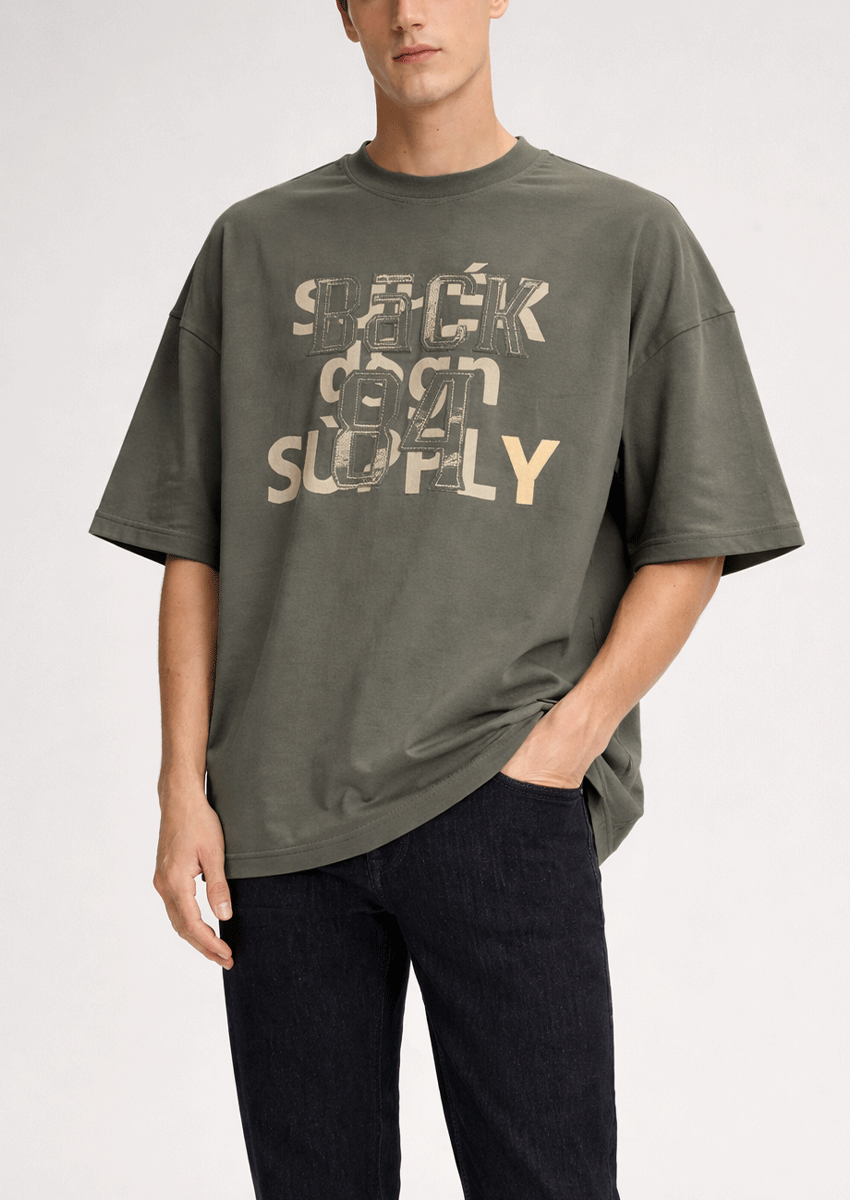 Zelig Branded Men's Sage Green Tee MT-44