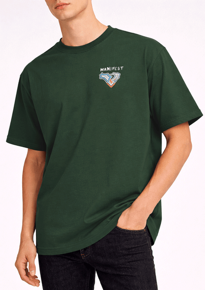 Zelig Branded Men's Forest Green Tee MT-41