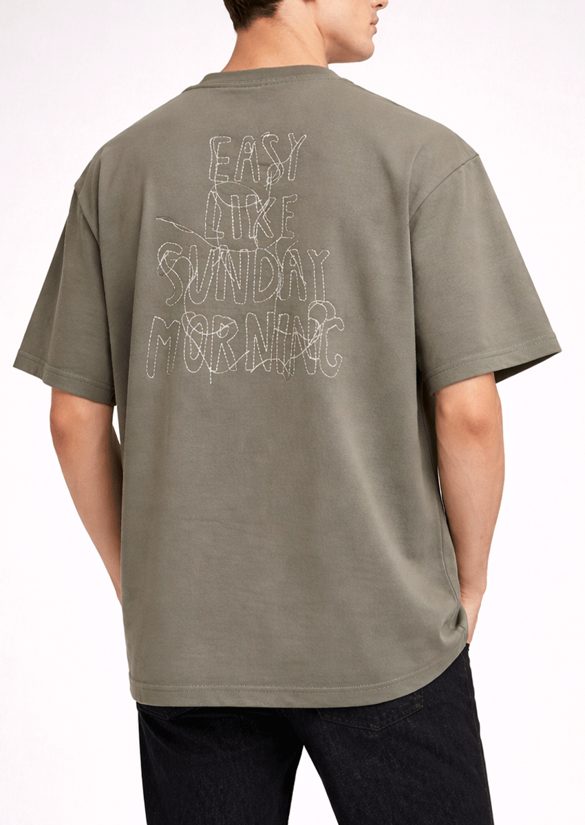 Zelig Branded Men's Olive Green Tee MT-43