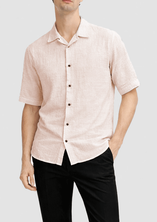 PullNBear Branded Mens Casual Shirt- Pale Peach MCS-62