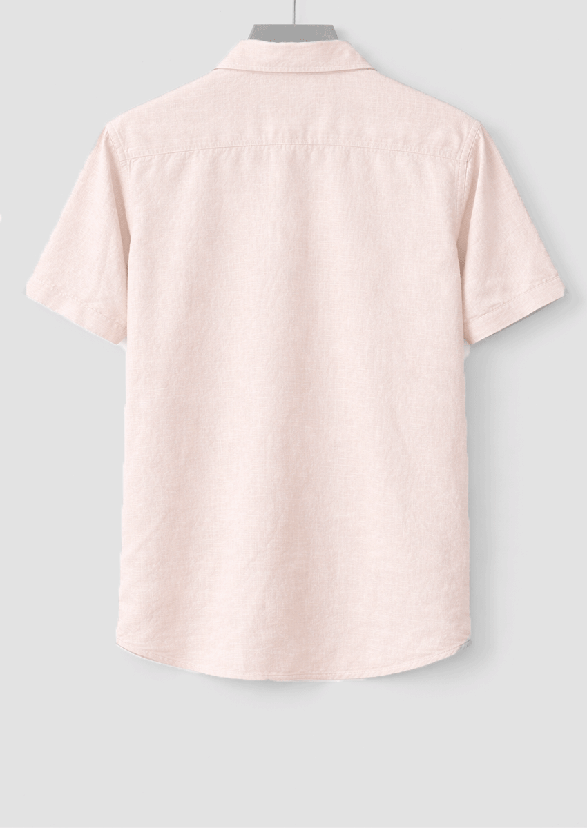 PullNBear Branded Mens Casual Shirt- Pale Peach MCS-62