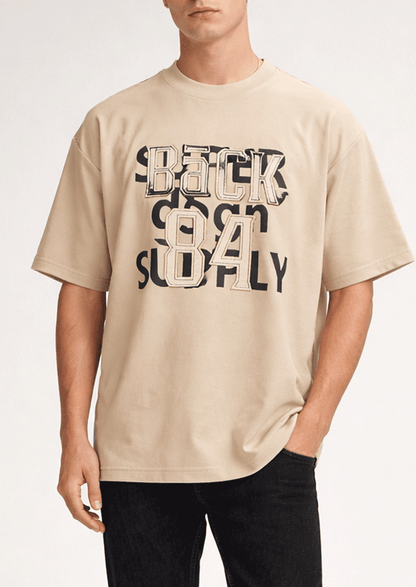 Zelig Branded Men's Beige Tee MT-39
