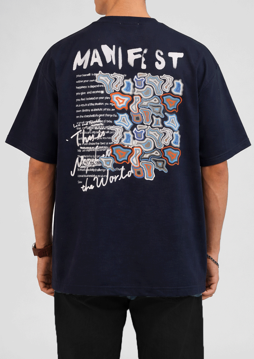 Zelig Branded Men's Navy Blue Tee MT-40