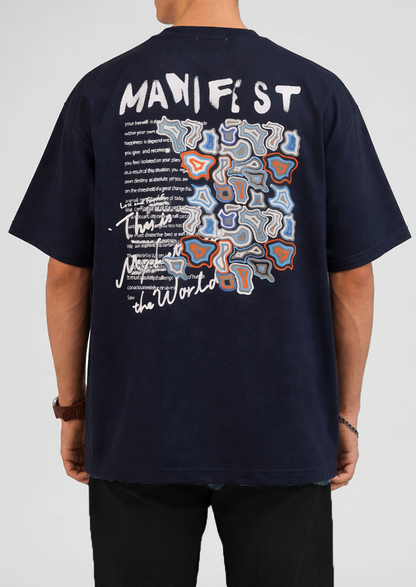 Zelig Branded Men's Navy Blue Tee MT-40