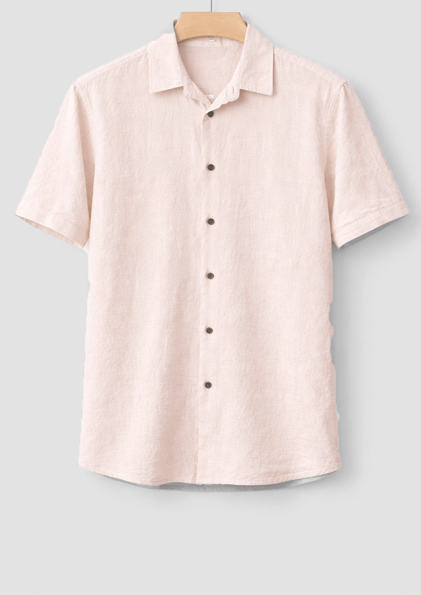 PullNBear Branded Mens Casual Shirt- Pale Peach MCS-62