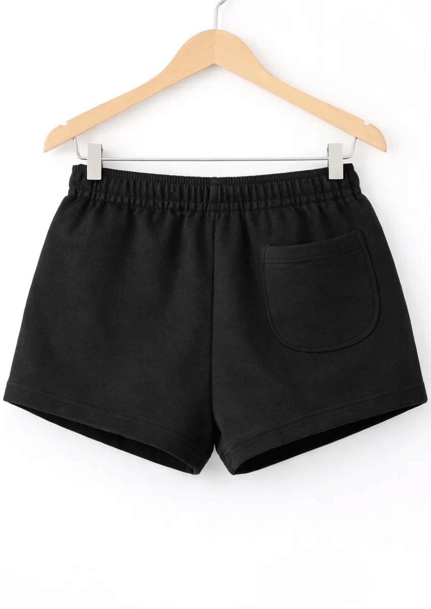 ALOS Branded Womens Shorts-Jet Black MWS-21