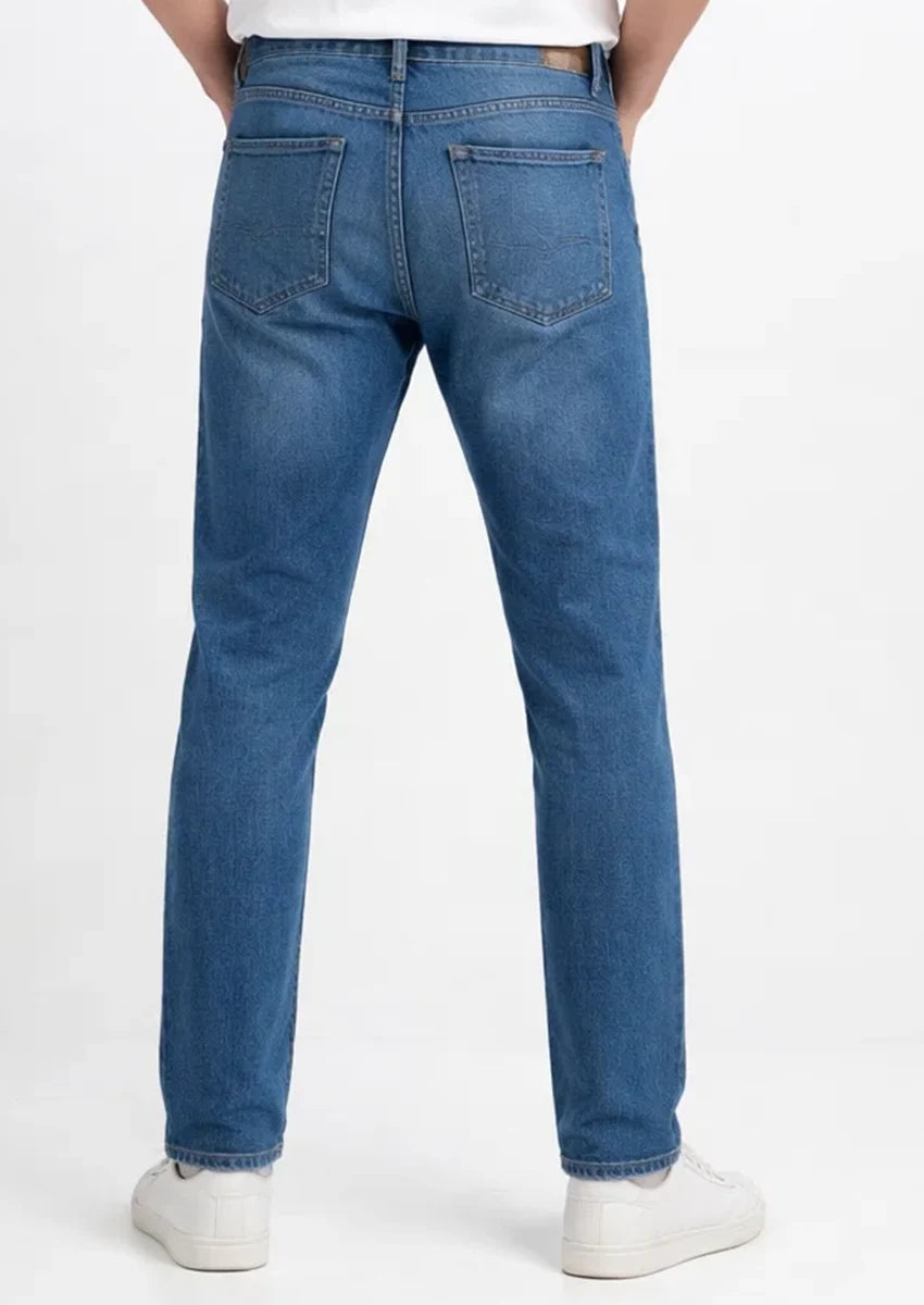 Denm Branded Men’s Slim-Fit Stretch Mid-Blue Denim Jeans MJ-11