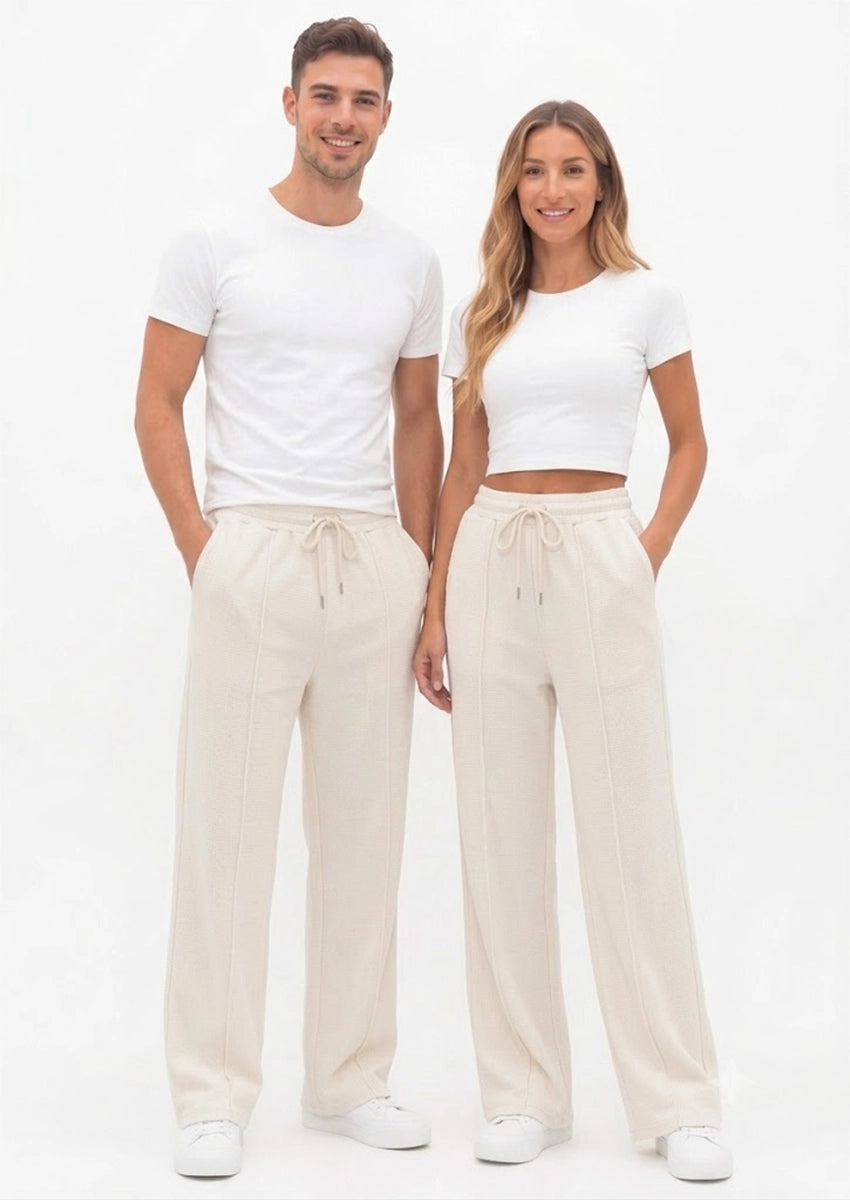 Bersk Branded Uni-Sex Trouser Cream Colour UT-44