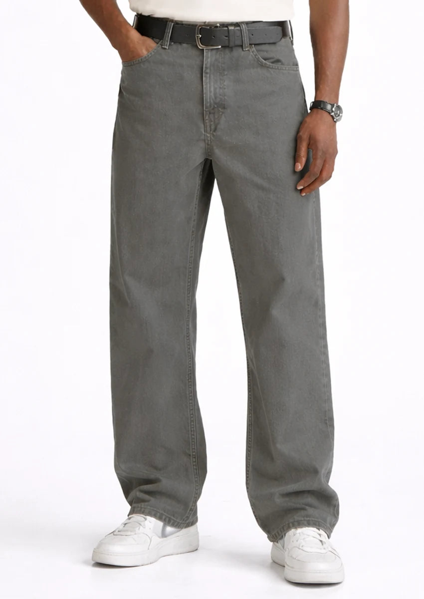 PullnBear Branded Baggy Denim Jeans- Sea Green MJ-25