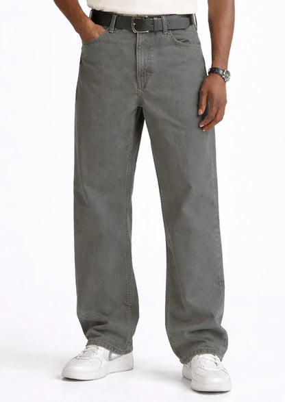 PullnBear Branded Baggy Denim Jeans- Sea Green MJ-25