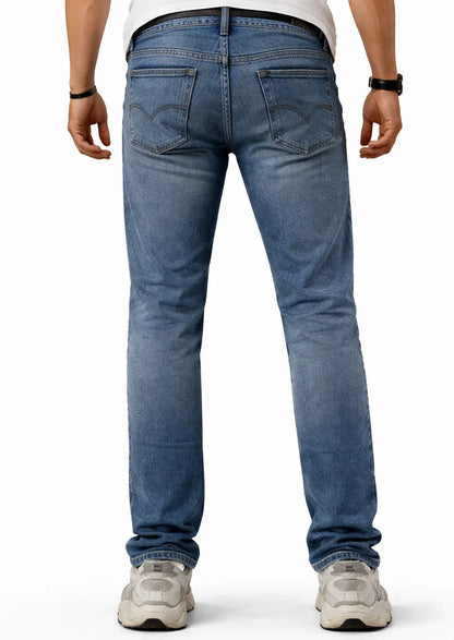 Branded Mens Straight-Leg Jeans-Heritage Blue MJ-30
