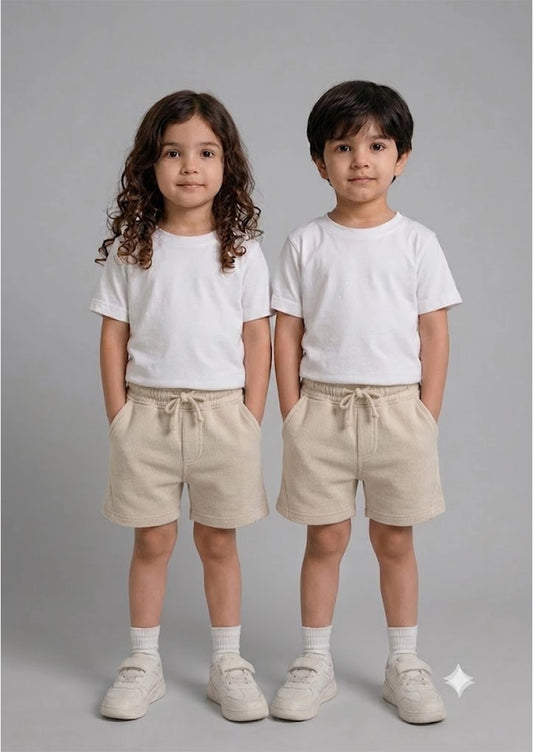 Zarraa Kid's Casual Short Cream Color KST-03