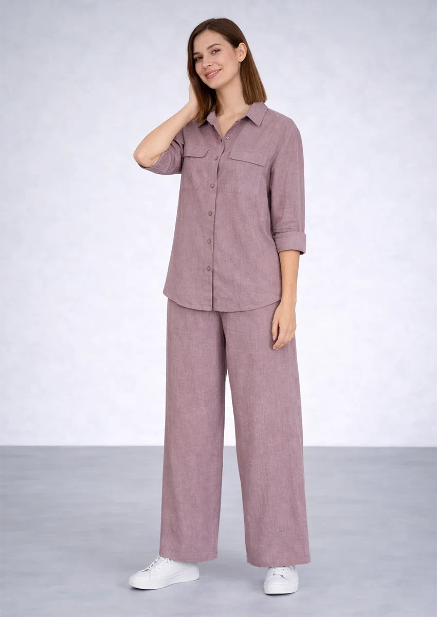 Spark Branded Women’s Premium Co-ord Set – Beige Brown WCS-33