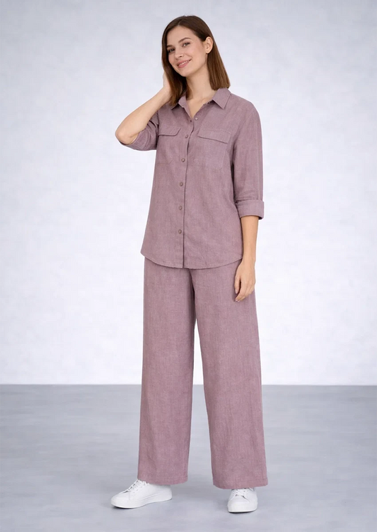 Spark Branded Women’s Premium Co-ord Set – Beige Brown WCS-33