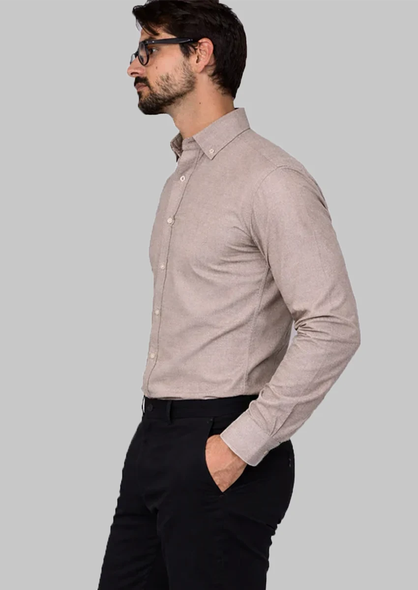 Zelig Branded Mens Formal Shirt-Stone Grey MFS-45