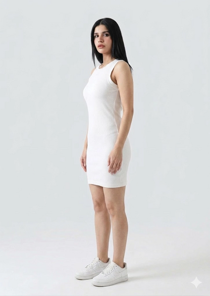 Alos Branded Women's Dress White Colour WD-02