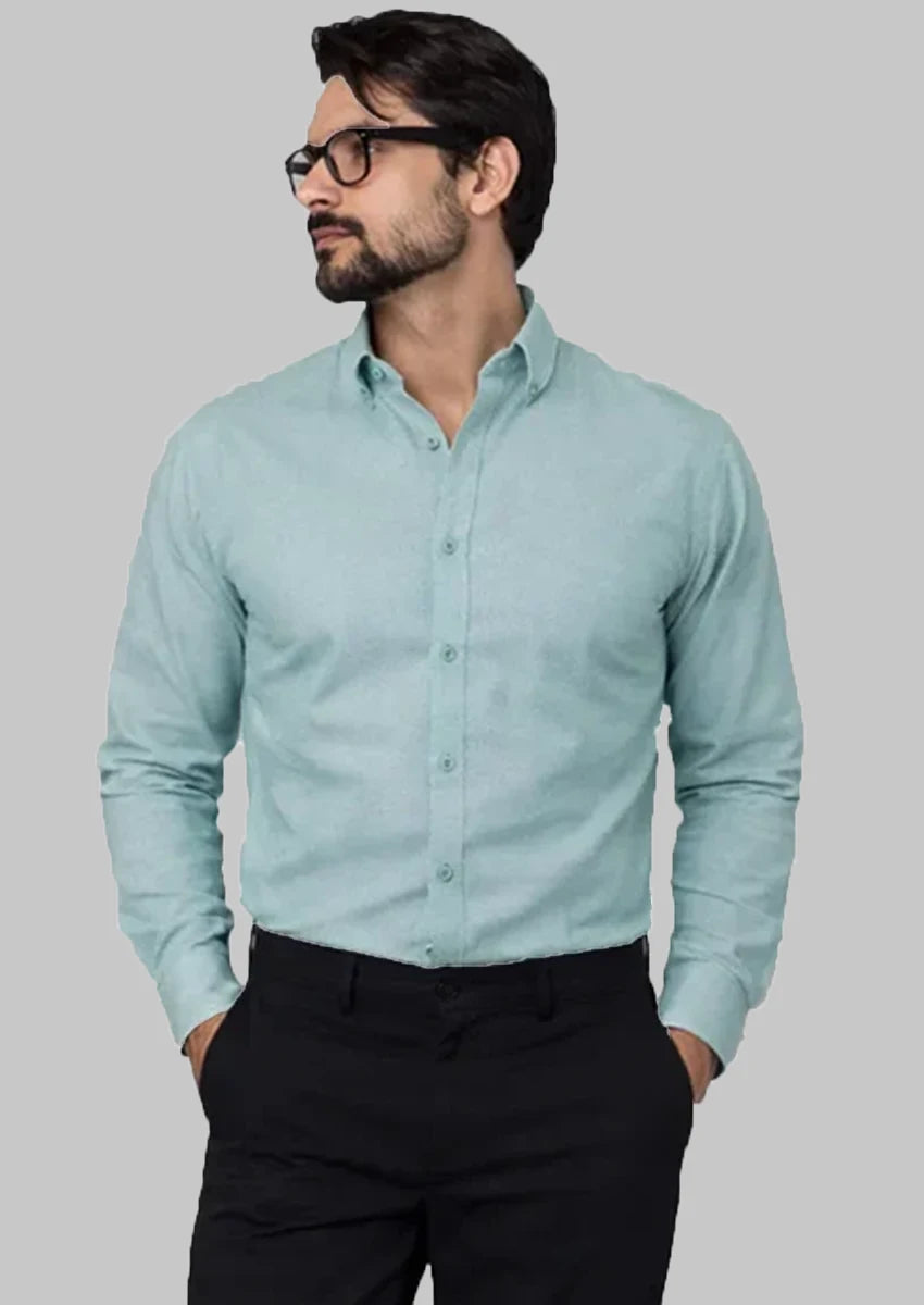Zelig Branded Mens Formal Shirt-Light Blue MFS-31