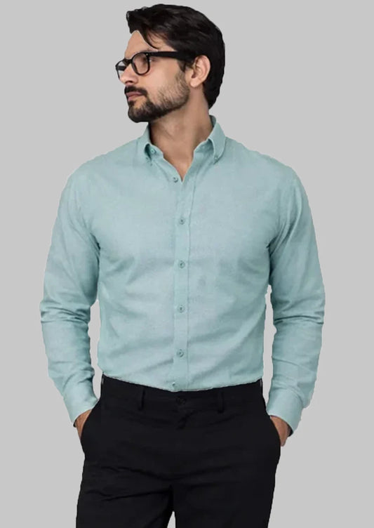 Zelig Branded Mens Formal Shirt-Light Blue MFS-31