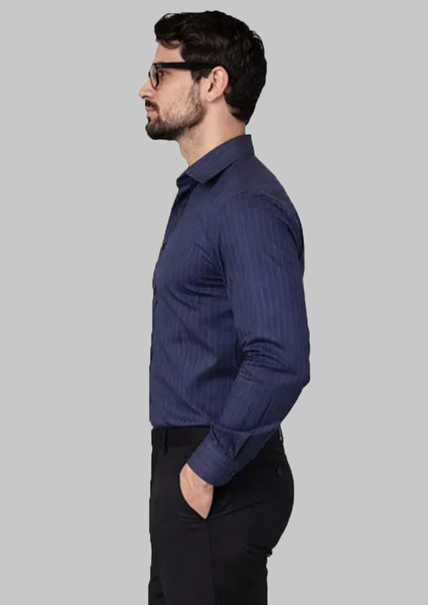 Branded Mens Formal Shirt-Dark Purple MFS-42