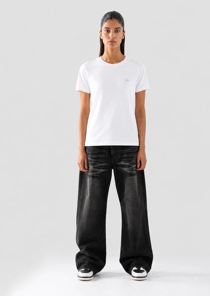 Alos Branded Women's  T-Shirt White Colour WT-07