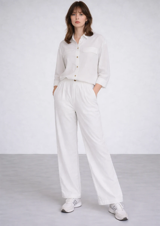 Spark Branded Women’s Premium Co-Ord Set - White WCS-16