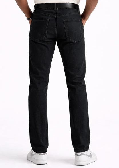 Zelig Branded Men’s Premium Slim-Fit Denim Jeans - Black MJ-22