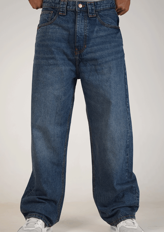 Zelig Branded Baggy Jeans- Blue MJ-24