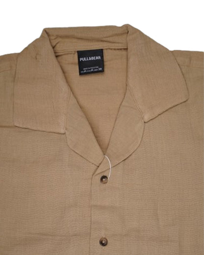 PullNBear Branded Mens Casual Shirt- Beige MCS-60