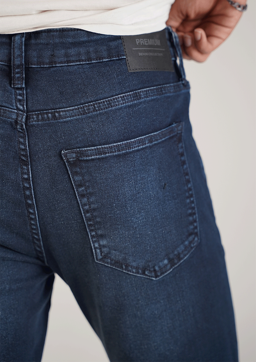 Zelig Branded Men’s Dark Blue Slim-Fit Stretch Denim Jeans MJ-15