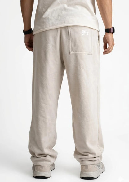 Younglay Branded Unisex Wide-Leg Trouser - Cream UT-33