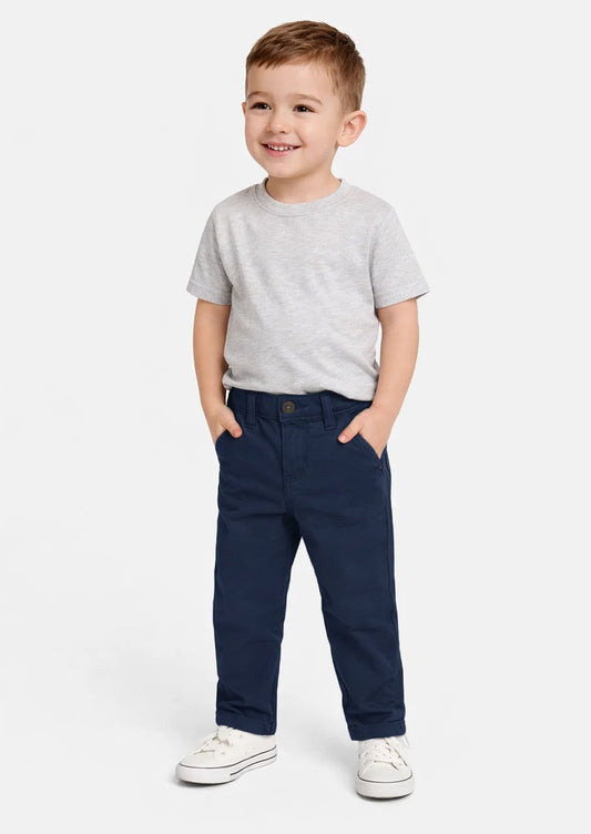 Beverlly HEELS Branded Boys Navy Chino Pants BCP-07