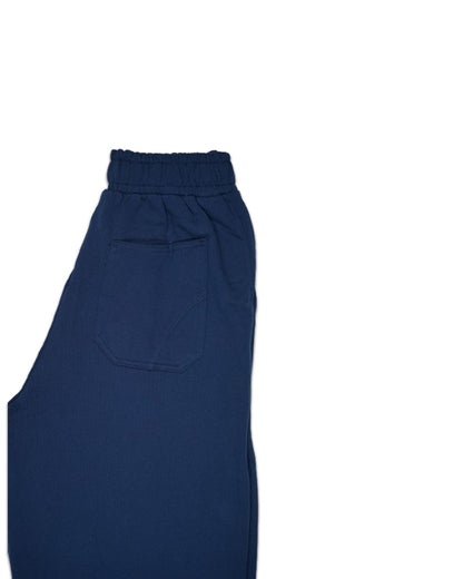 Younglay Branded Wide-Leg Fleece Trouser - Blue UT-27