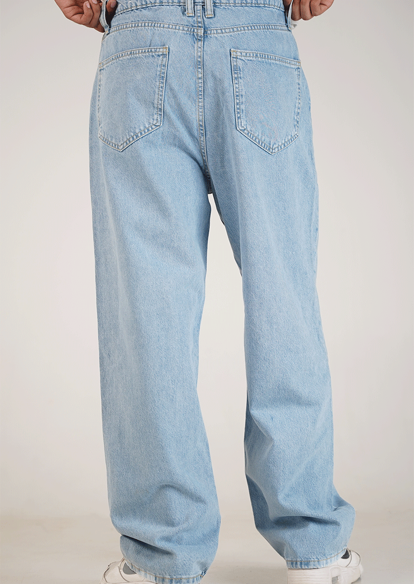 Branded Men's Light Blue Baggy Jeans MJ-08