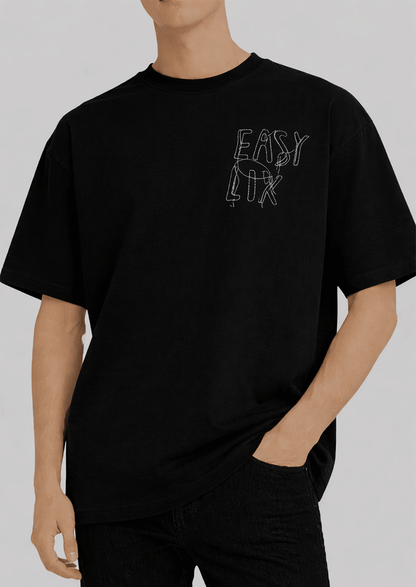 Zelig Branded Men's Jet Black Tee MT-48