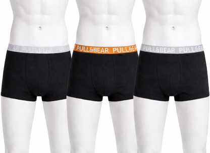 PullNBear Branded Original Men's Boxer Solo And Pack of 3 Bundle  ( Mix Colors )