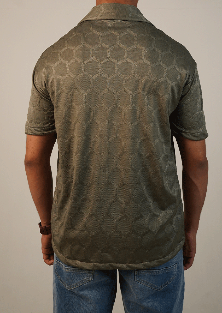 Pegadoor Branded Mens Casual Shirts-Olive MCS-49