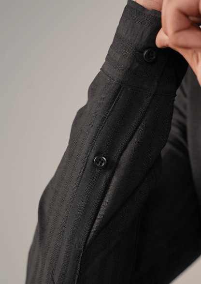 Branded Mens Semi-Formal Shirt-Black MFS-56