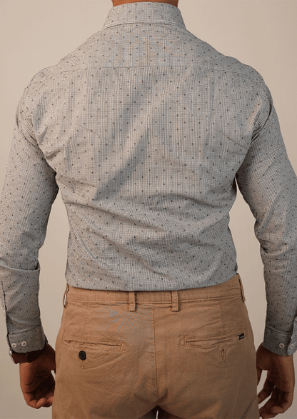 Calvy Klien Branded Mens Formal Shirt-Sky Blue Linear MFS-59