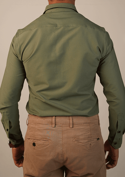 Branded Mens Formal Shirt-Olive Green MFS-57