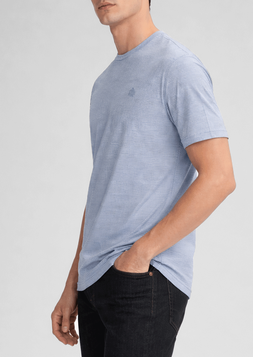 Spring Fld Branded Men's Blue Tee MT-37