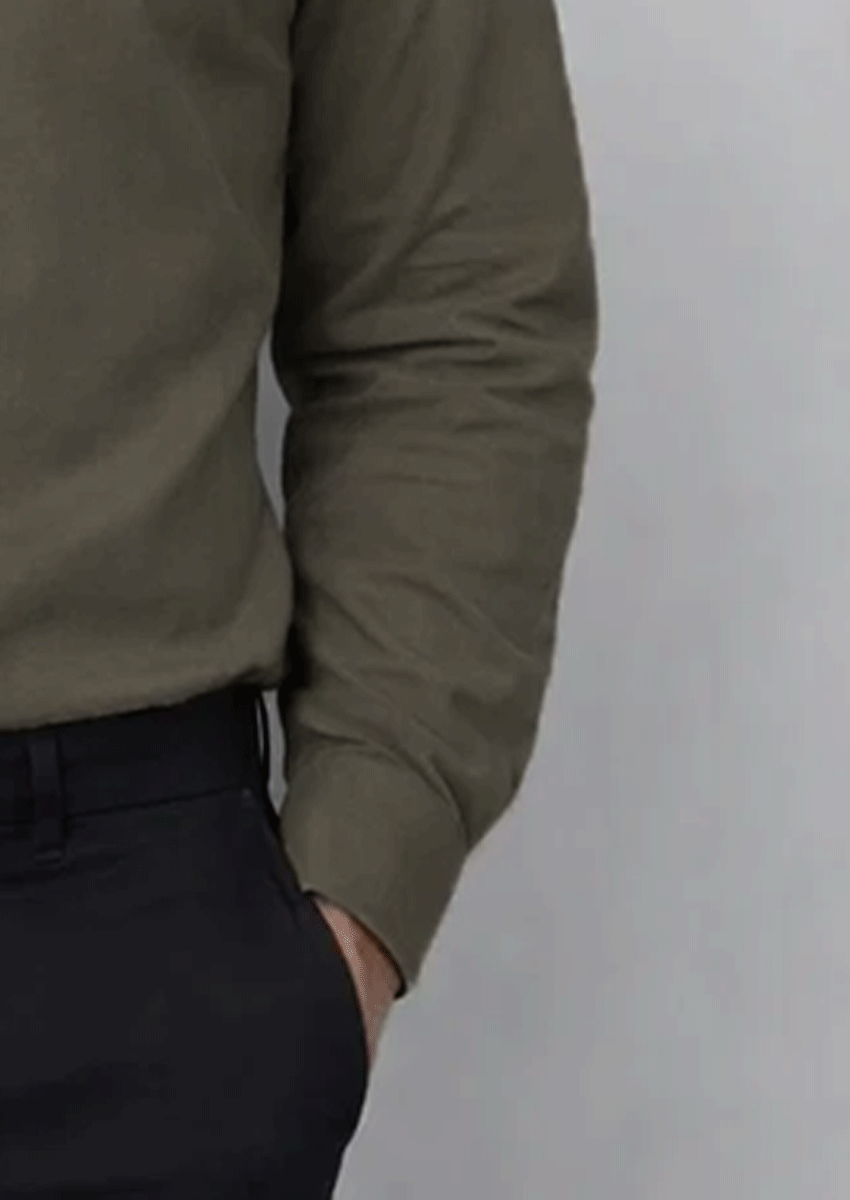 Moos Branded Mens Casual Shirt-Olive Green MCS-41