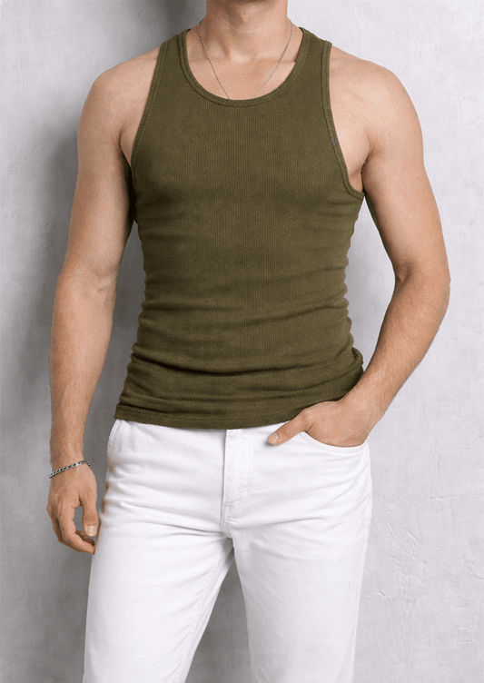 Younglay Branded Men’s Premium Sando Olive Green Color MSO-05