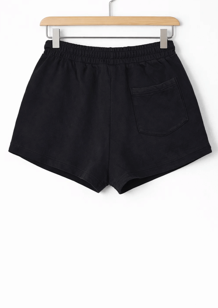 ALOS Branded Womens Shorts-Jet Black MWS-21