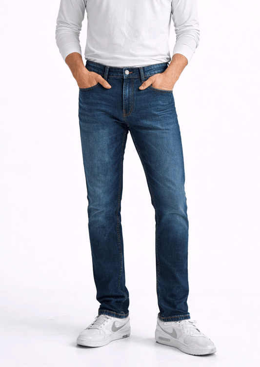 Zelig Branded Men’s Slim Fit Denim Jeans - Dark Blue MJ-20