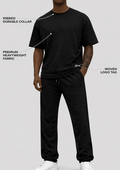 ALOS Branded Men's Jet Black Tee MT-30