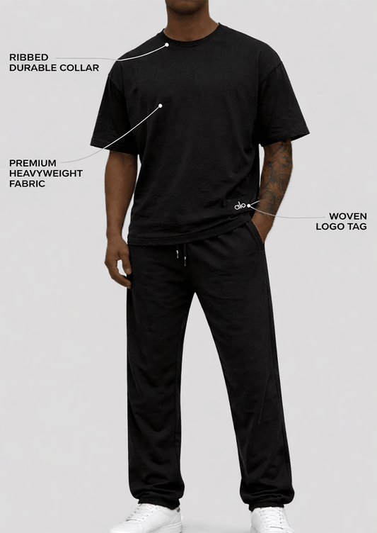 ALOS Branded Men's Jet Black Tee MT-30