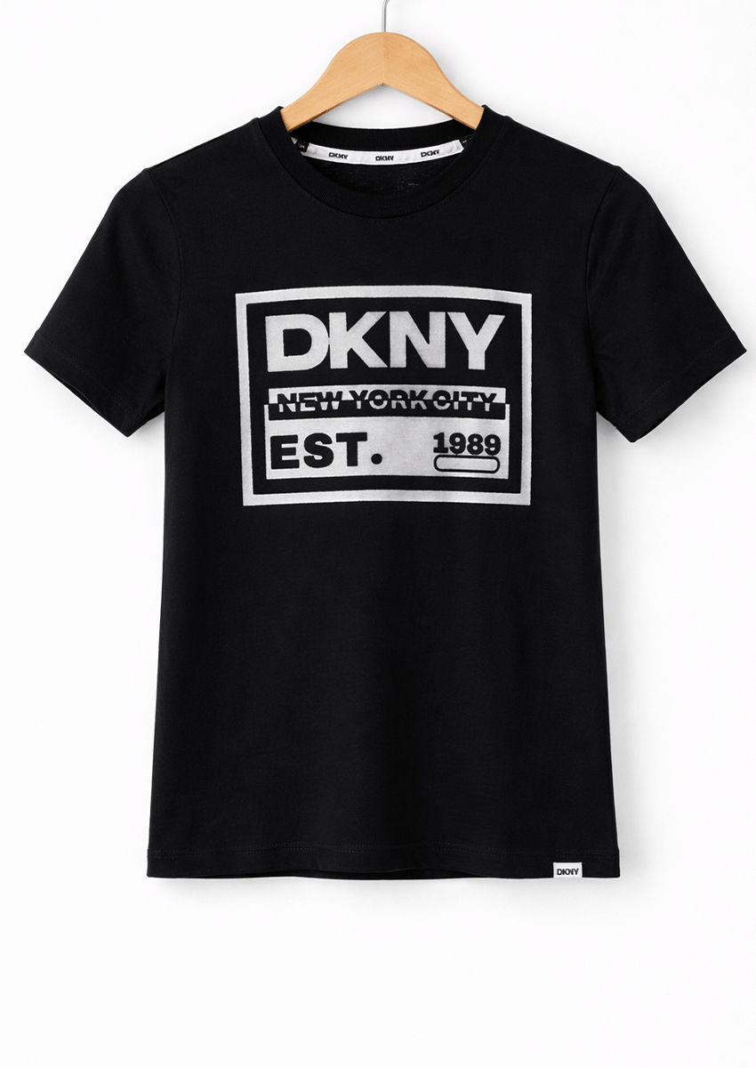 DKN Branded Boy's Jet Black T-Shirt BTS-22