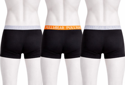 PullNBear Branded Original Men's Boxer Solo And Pack of 3 Bundle  ( Mix Colors )